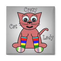 Crazy Cat Lady magnets