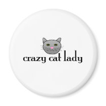 Crazy Cat Lady magnets by worldsfair Crazy Cat Lady magnets