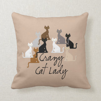 cat lady pillow