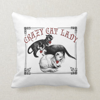 cat lady pillow