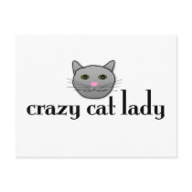 Crazy Cat Lady Postcard