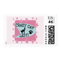 Crazy Cat Lady - Retro postage
