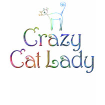 Crazy Cat Lady T-Shirt by glenndesigns Crazy Cat Lady T-Shirt
