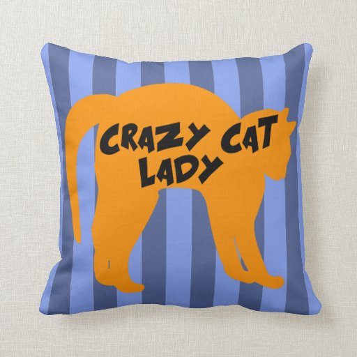 cat lady pillow