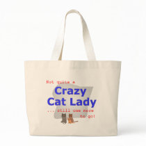Crazy cat lady tote bags