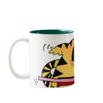Crazy Cat Musical Mug / Hilarious Cat Musician Mug by Toonboy Crazy Cat Musical Mug / Hilarious Cat Musician Mug