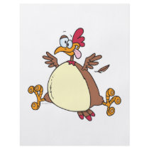 crazy chicken hen cartoon full color flyer