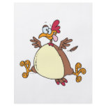 crazy chicken hen cartoon full color flyer