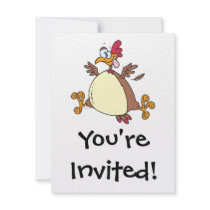 crazy chicken hen cartoon announcements