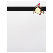 crazy chicken hen cartoon customized letterhead