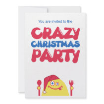 Crazy Christmas Party invitations