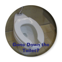 Crazy Clownin' 062, Gone Down the Toilet? magnets by lolo4music Crazy Clownin' 062, Gone Down the Toilet? magnets