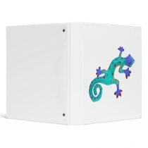 Crazy Colorful Lizard Vinyl Binders