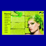 crazy_colors_1 Green Fashion Model beauty style business cards