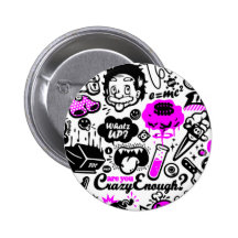 Crazy  Combo Pinback Buttons