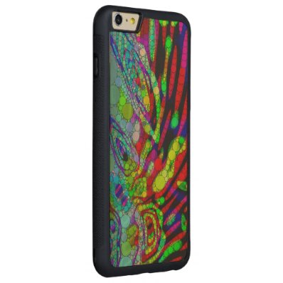 Crazy Cool Psychedelic Pattern Carved® Maple iPhone 6 Plus Bumper Case