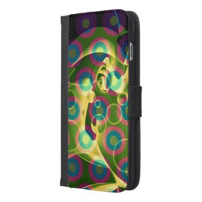 Crazy Cool Psychedelic Rainbow Abstract iPhone 6/6S Plus Wallet Case