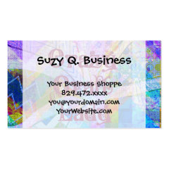 Crazy Craft Lady Blue Purple Butterfly Chevron Col Business Card
