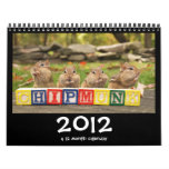 Crazy Cute Chipmunks 2012 Calendar