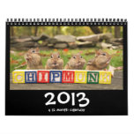 Crazy Cute Chipmunks 2013 Calendar