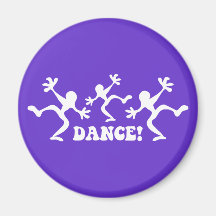 Crazy Dancers Dancing Refrigerator Magnet
