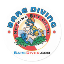 Crazy Diver Bare Diver Sticker