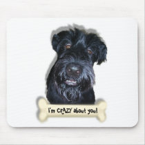 Crazy Dog and bone mousepads by robokim Crazy Dog and bone mousepads