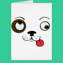 Crazy Dog Face cards