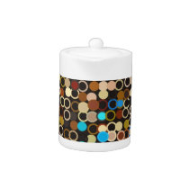 Crazy Dots Blue and Brown