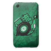 Crazy Drift Patrol - Turbo Snail (green) iPhone 3 Cases