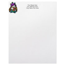 Crazy Evil Clown Letterhead Template