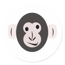 Crazy Eyed Chimp Stickers