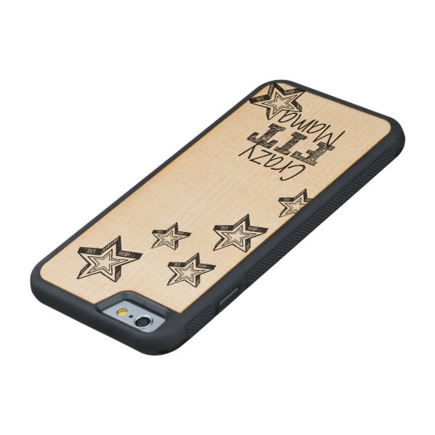 Crazy Fit Mama Carved Wood iPhone Case Carved® Maple iPhone 6 Bumper Case-5