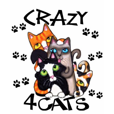 Crazy For Cats Ladies T-Shirt