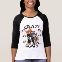 Crazy For Cats Ladies T-Shirt
