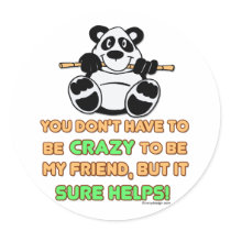 Crazy Friends Stickers by ironydesign Crazy Friends Stickers