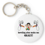 Crazy funny bowling keychains