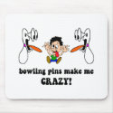 Crazy funny bowling mousepads by sportsboutique Crazy funny bowling mousepads