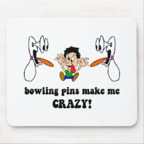 Crazy funny bowling mousepads by sportsboutique Crazy funny bowling mousepads