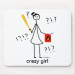 Crazy Girl Mousepad
