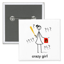 Crazy Girl Pins