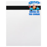 crazy golf cart driver golfing humor letterhead template
