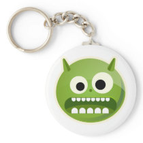 Crazy Green Monster Face keychains