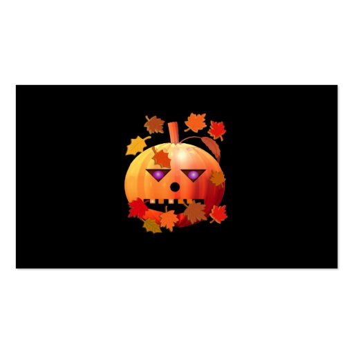 Crazy Halloween Pumpkin - Business Size Business Card (back side)