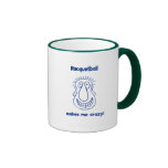 Crazy Head Racquetball Coffee Mugs