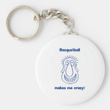 Crazy Head Racquetball Key Chain