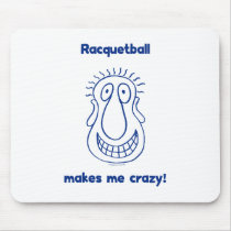 Crazy Head Racquetball Mouse Pad