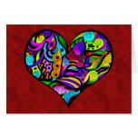Crazy Heart Greeting Card