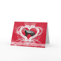 Crazy Honey Badger Valentine's Day Card
