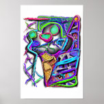 crazy ice cream cone 1 poster